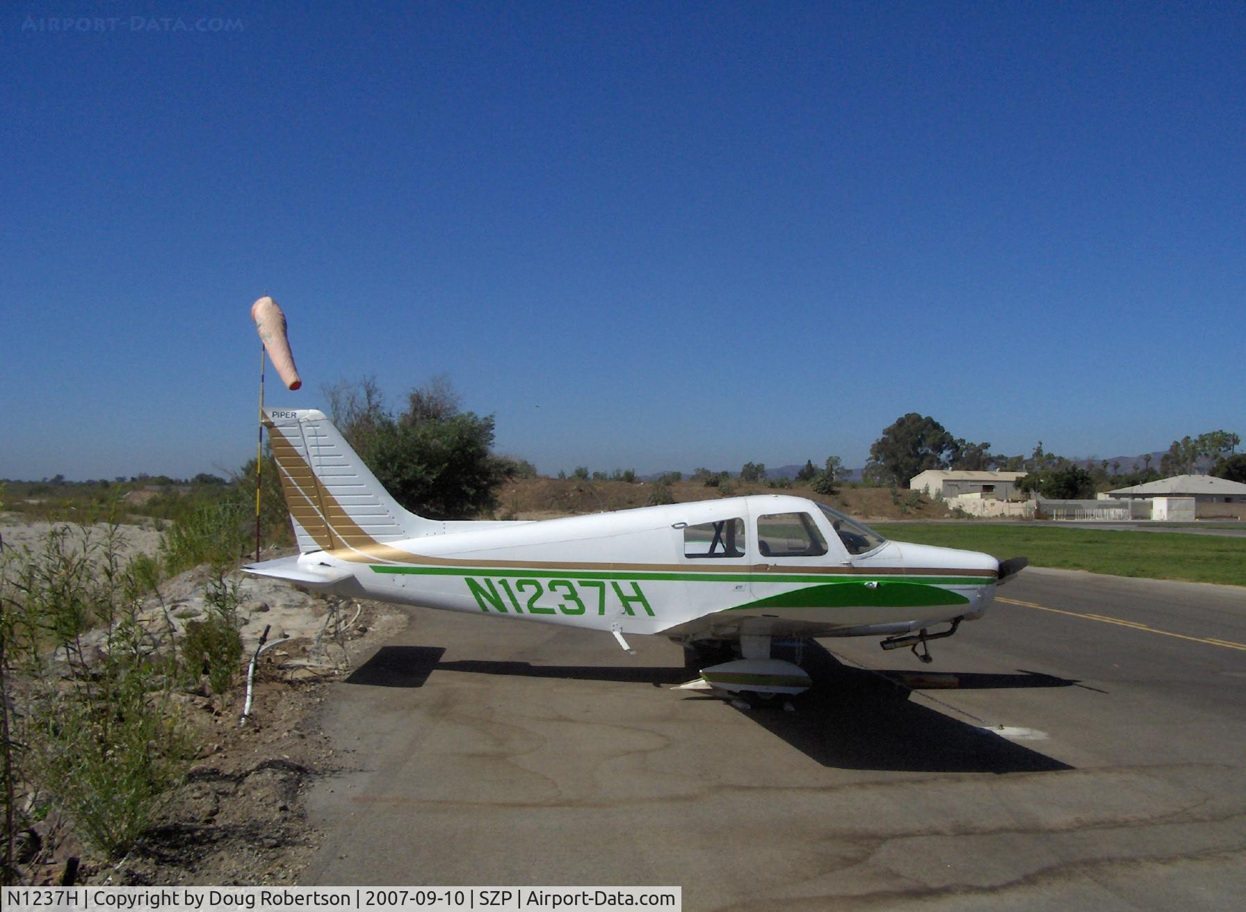 N1237H, Piper PA-28-140 Cruiser C/N 28-7725137, 1976 Piper PA-28-140 CRUISER, Lycoming O-320-E3D 150 Hp, landed long on Rwy 22-overran end and crashed into dirt berm, aircraft totaled by Insurance Co., landing gear, prop, wings, fuselage damage, spinner dents, wing leading edges kinked