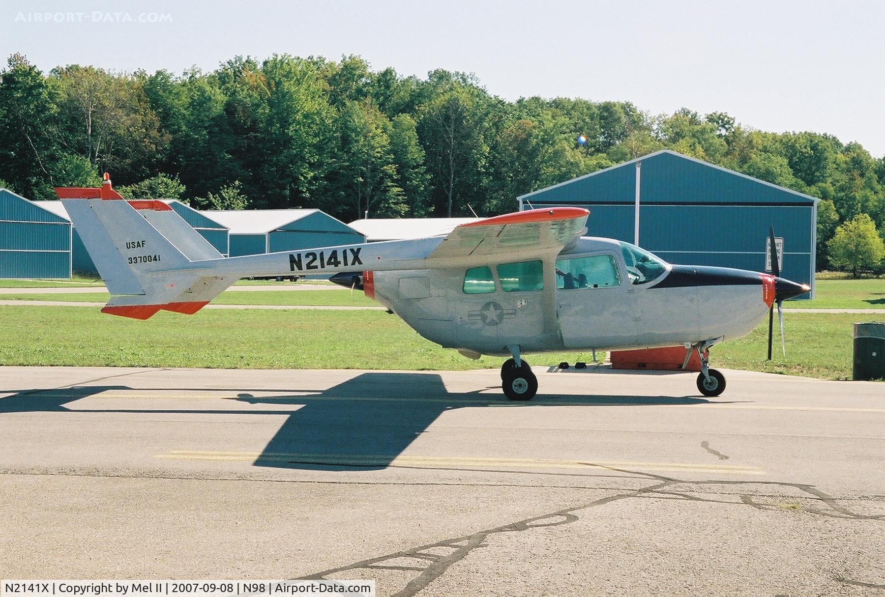 N2141X, 1965 Cessna 337 Super Skymaster C/N 337-0041, Parked @ Boyne City Municipal Airport (N98)