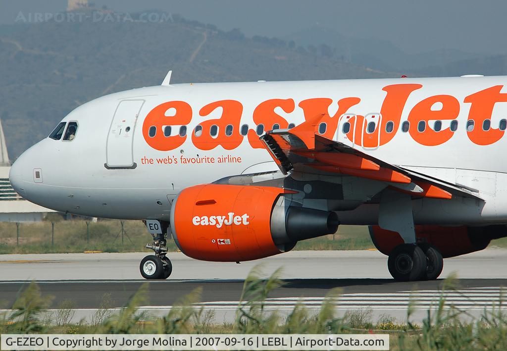 G-EZEO, 2004 Airbus A319-111 C/N 2249, Awaiting the order to take off RWY 25L.