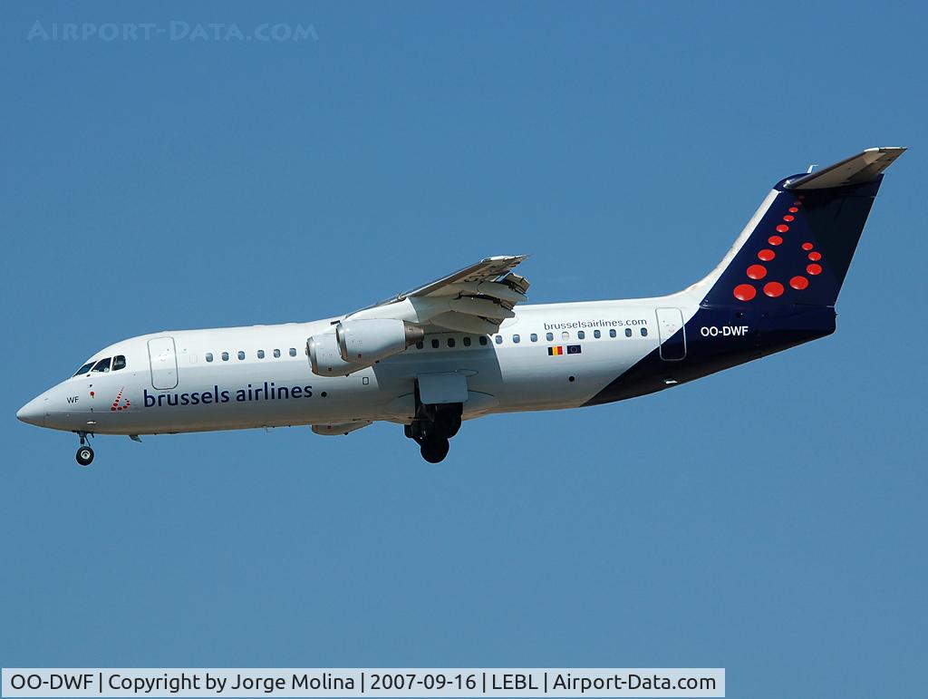 OO-DWF, 1998 British Aerospace Avro 146-RJ100 C/N E3332, 