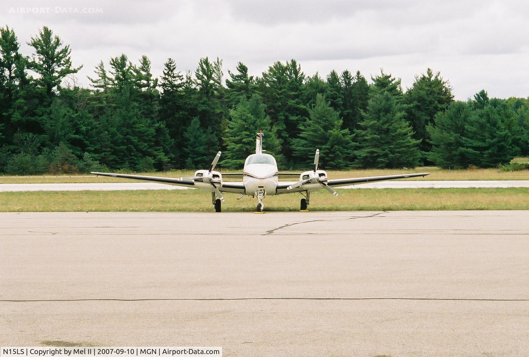 N15LS, 1972 Beech 95-B55 (T42A) Baron C/N TC-1465, Parked @ Harbor Springs Airport (MGN)