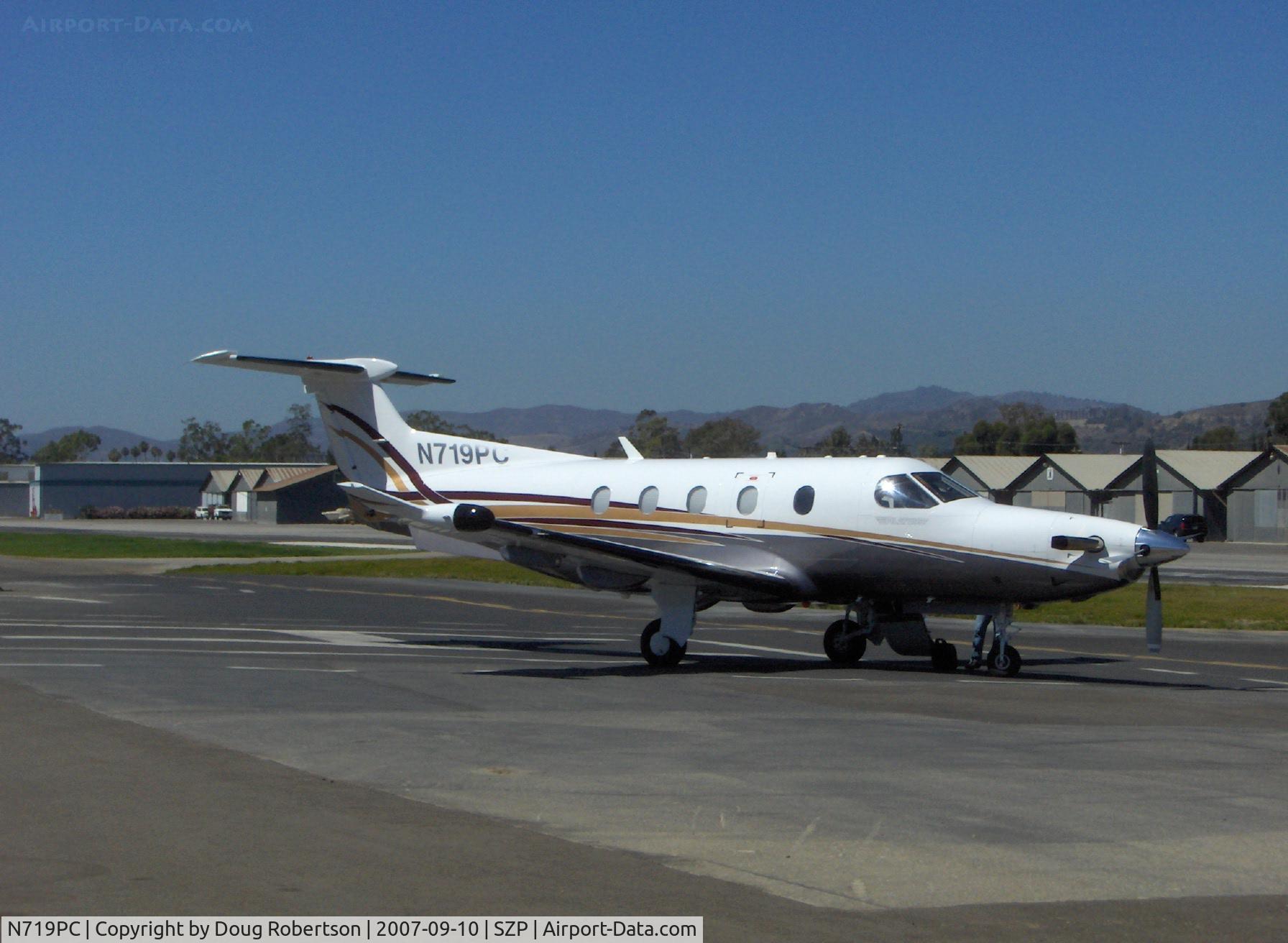 N719PC, 2006 Pilatus PC-12/47 C/N 719, 2006 Pilatus PC-12/47, one P&W (Canada) PT6A-67B 1,605 shp free turbine Turboprop flat rated at 1,200 shp, 330 Cu. Ft. cabin, the PT6A is the World's most reliable free turbine turboprop engine, lunch visitor from VNY