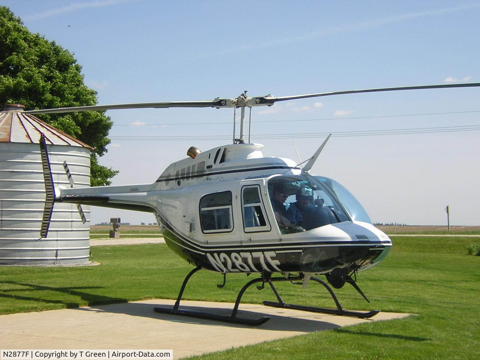N2877F, 1980 Bell 206B JetRanger III C/N 2971, This Heilcopter was destroyed in an wire strike accident June 30, 2007. This picture was taken a month prior.