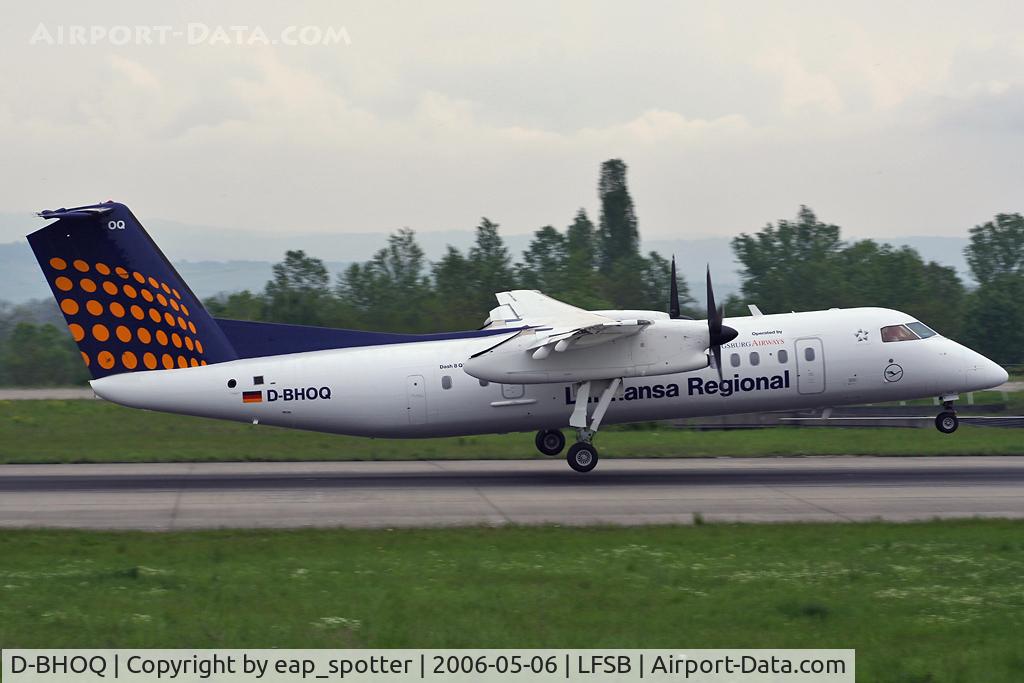 D-BHOQ, 2000 De Havilland Canada DHC-8-314 Dash 8 C/N 544, landing on rwy 16