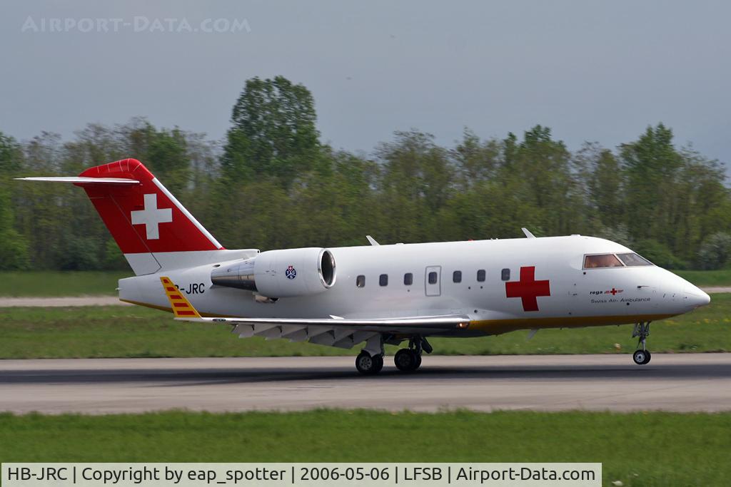 HB-JRC, 2002 Bombardier Challenger 604 (CL-600-2B16) C/N 5540, landing on rwy 16