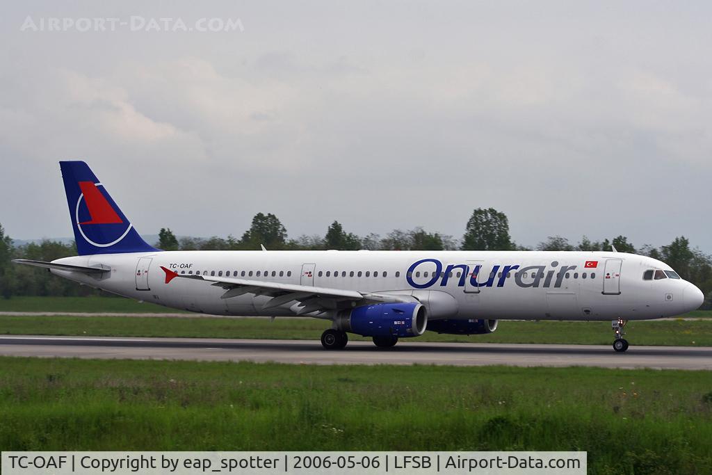 TC-OAF, 1997 Airbus A321-231 C/N 668, departing to Antalya
