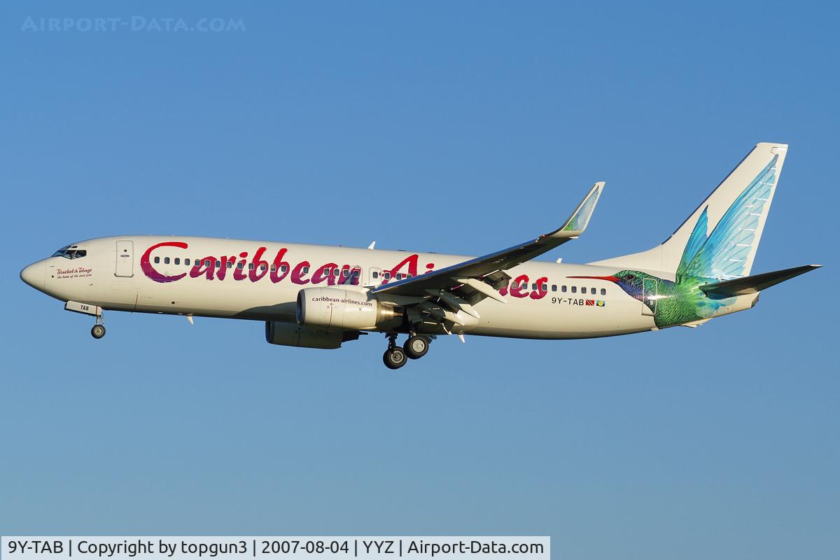 9Y-TAB, 2000 Boeing 737-8Q8 C/N 28233, Short final for RWY05.