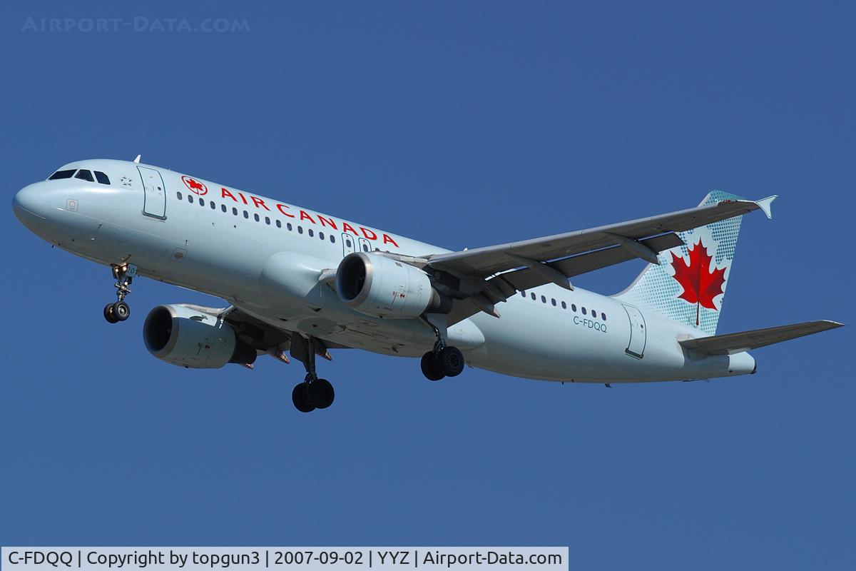 C-FDQQ, 1990 Airbus A320-211 C/N 059, Short final for RWY24L.