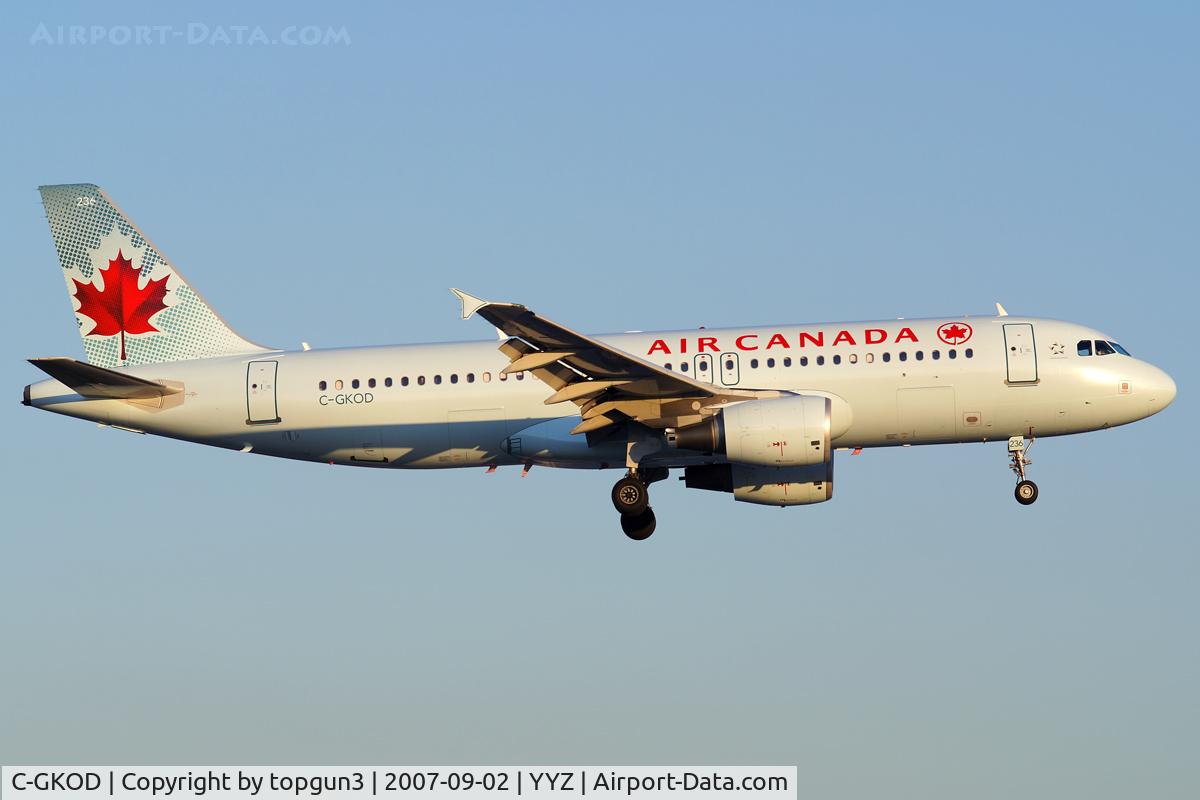 C-GKOD, 2002 Airbus A320-214 C/N 1864, Short final for RWY23.