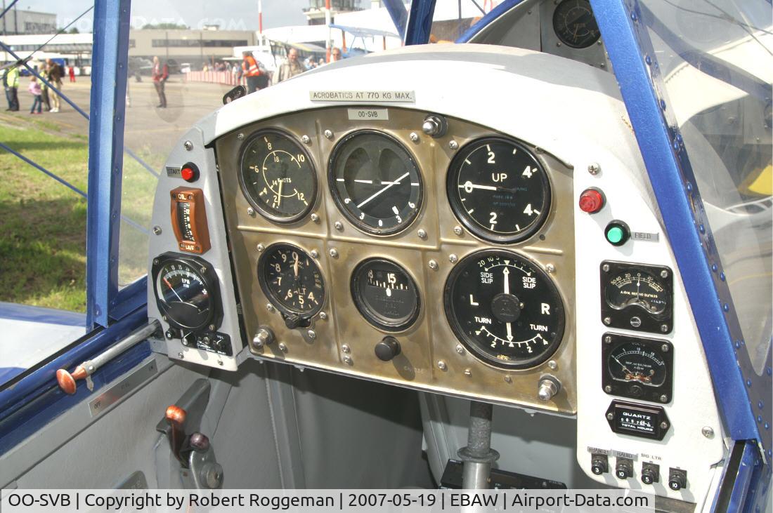 OO-SVB, 1952 Stampe-Vertongen SV-4B C/N 1185, Back cockpit.17 th Antwerp Stampe Fly In.