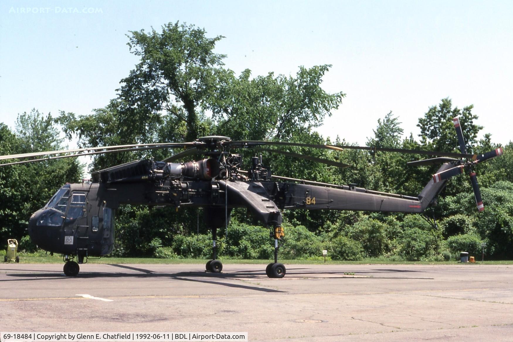 69-18484, 1969 Sikorsky CH-54B Tarhe C/N 64-092, When active as CH-54B 69-18484