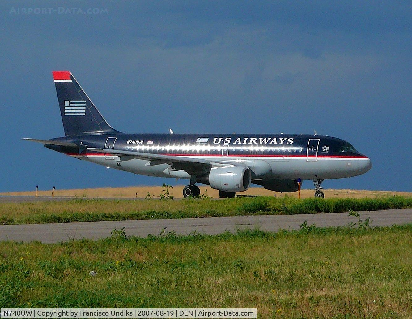 N740UW, 2000 Airbus A319-112 C/N 1265, US Airways A319.