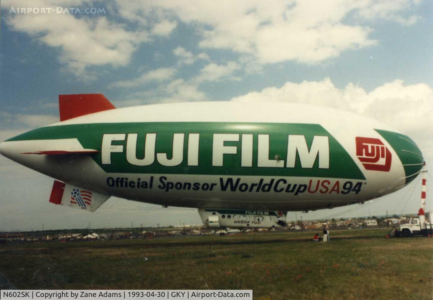 N602SK, Airship Industries Skyship 600 C/N 1215/07, In Fuji - World Cup 1994 paint