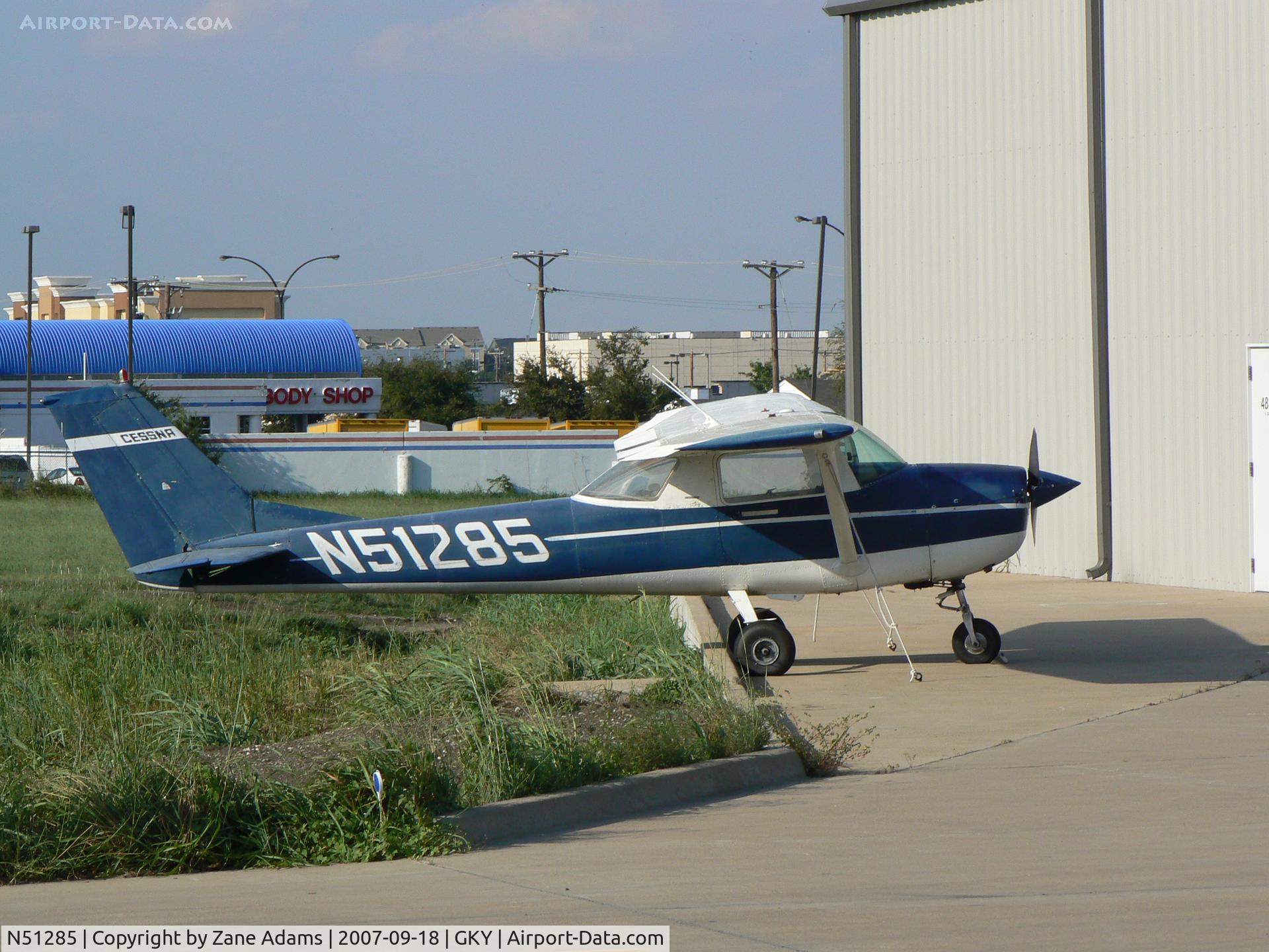 N51285, 1968 Cessna 150J C/N 15069895, on the ramp at Arlington Muni