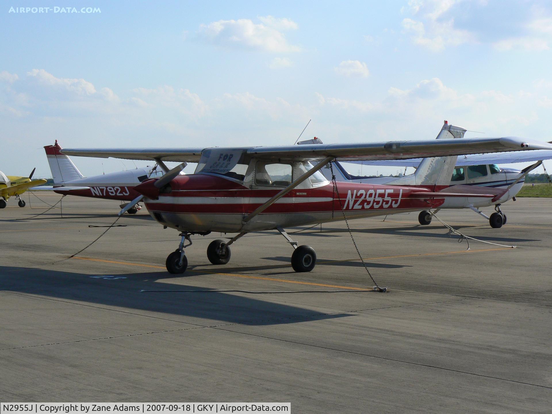 N2955J, 1966 Cessna 150G C/N 15065755, on the ramp at Arlington Muni