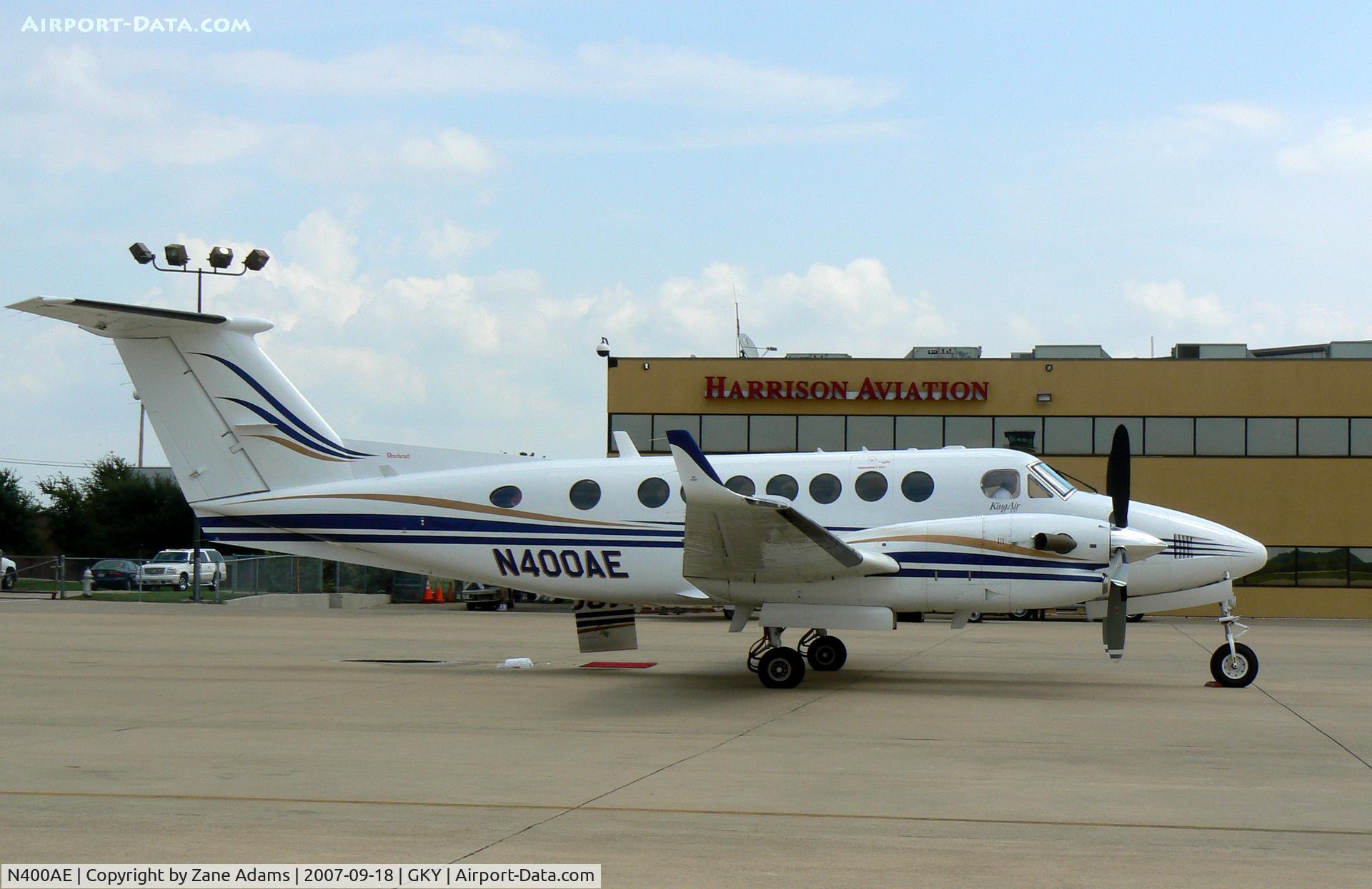 N400AE, 1990 Beech B300 King Air C/N FL-2, on the ramp at Arlington Muni
