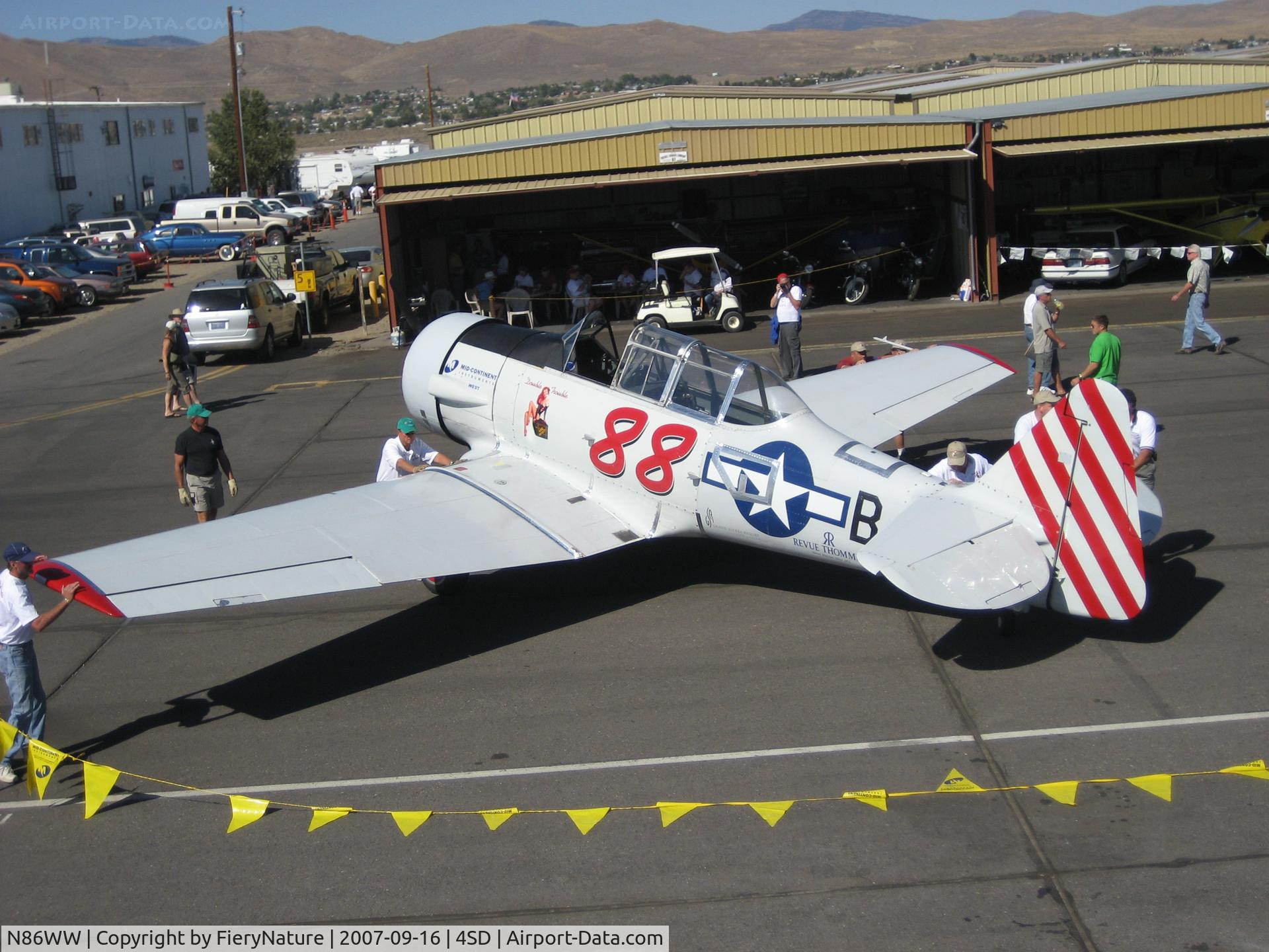 N86WW, 1956 North American SNJ-4 Texan C/N 88-12291, Double Trouble at the 44th Annual Reno National Championship Air Races