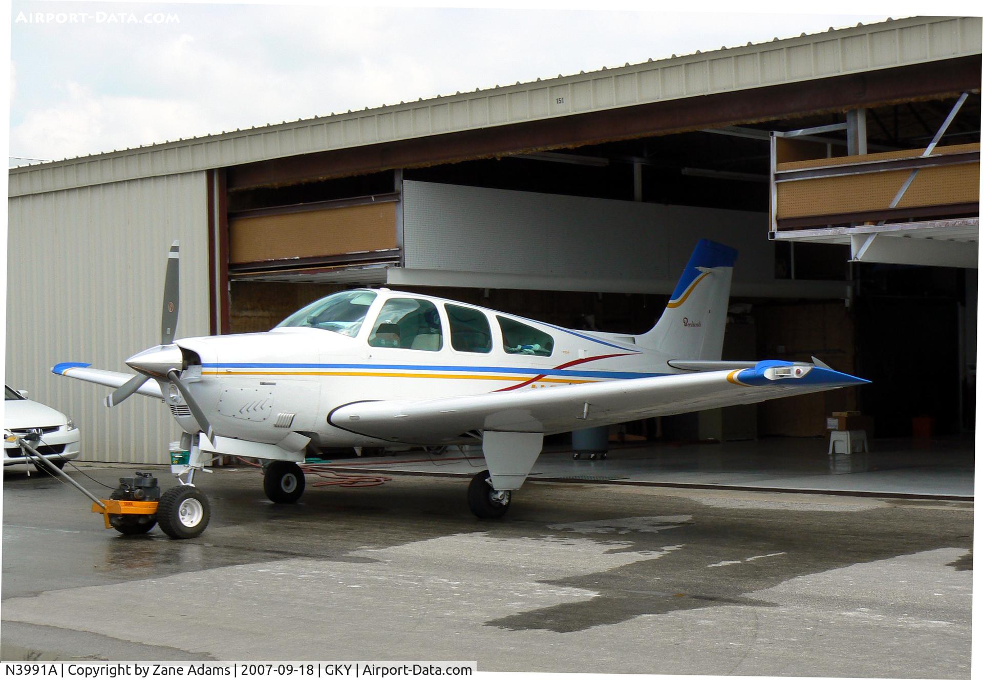 N3991A, 1970 Beech F33A Bonanza C/N CE-315, In hanger at Arlington, TX