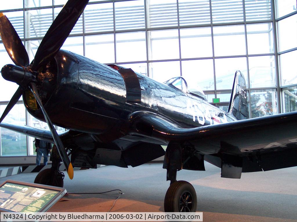 N4324, 1945 Goodyear F2G-1 Corsair C/N 6163, Goodyear F2G-1 Corsair at Museum of Flight Seattle.