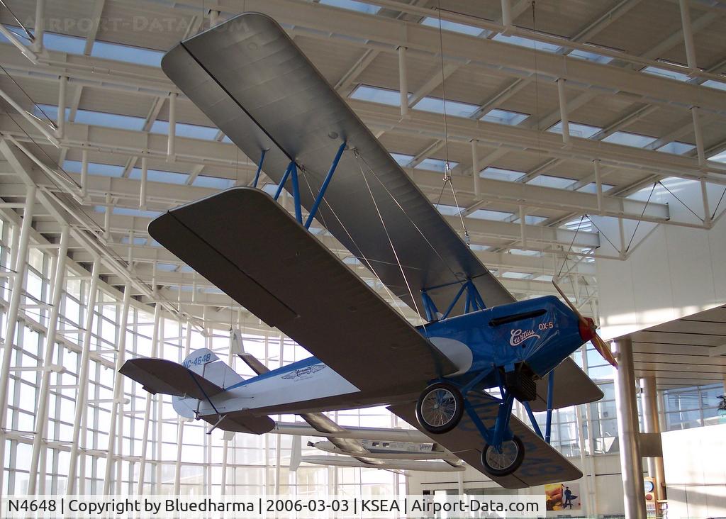 N4648, 1928 Alexander Eaglerock Combo-Wing C/N 469, Hanging in the airport SeaTac