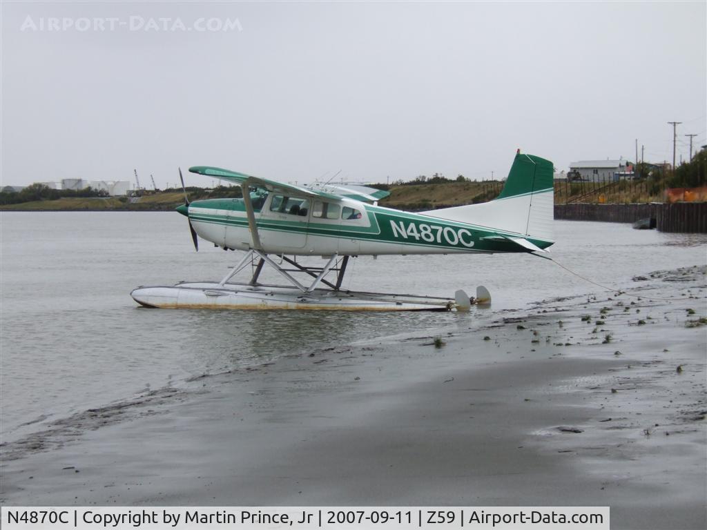 N4870C, 1975 Cessna A185F Skywagon 185 C/N 18502638, Cessna N4870C On Kuskokwim River-Bethel Alaska