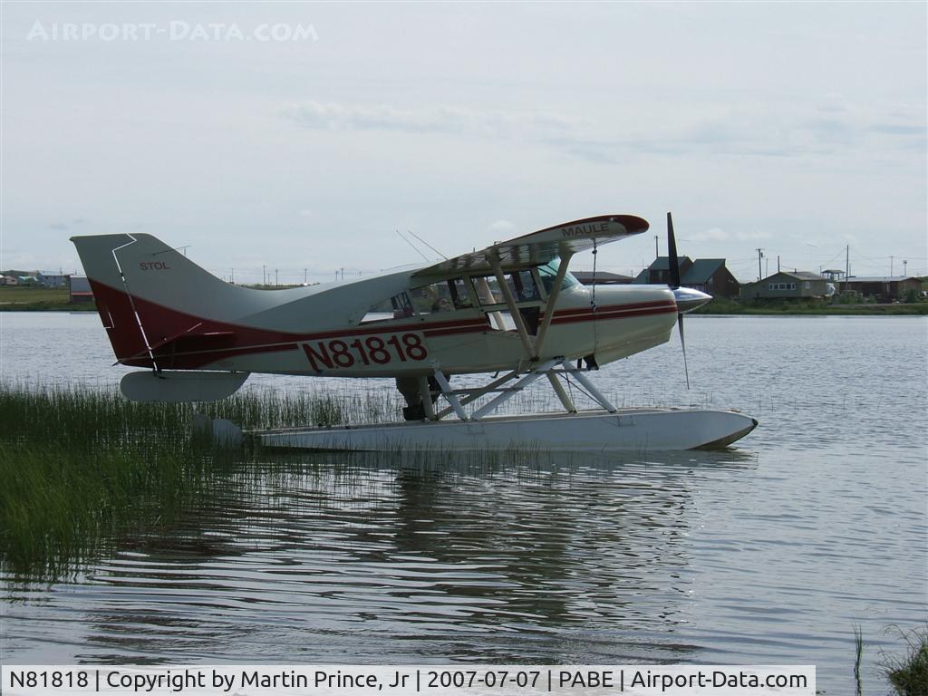 N81818, 1987 Maule M-7-235 Super Rocket C/N 4047C, Getting ready for a flight at H-Marker Lake, Bethel Alaska