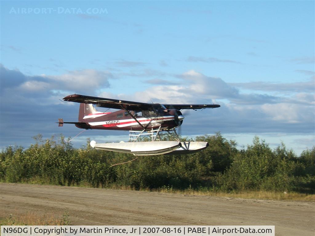 N96DG, 1954 De Havilland Canada DHC-2 Beaver Mk.I (L20A) C/N 702, Beaver on short final to H-Marker Lake Bethel