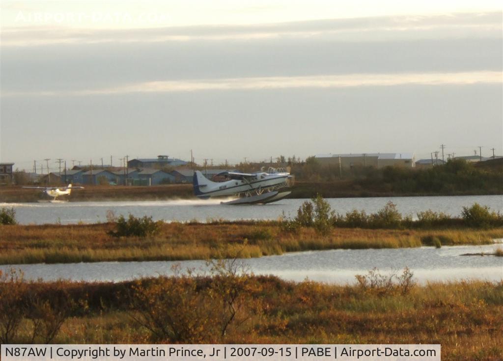 N87AW, 1954 De Havilland Canada DHC-3 Otter C/N 52, Turbo Otter Lift Off Bethel Alaska