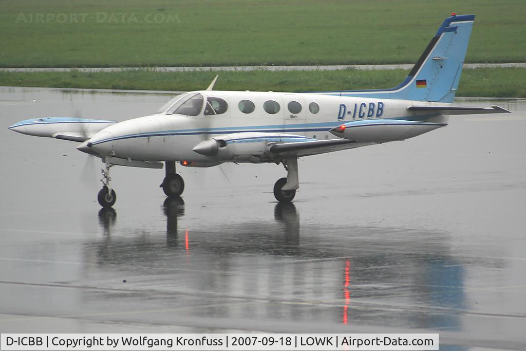 D-ICBB, 1978 Cessna 340A C/N 340A-0541, just arrived in heavy rain...