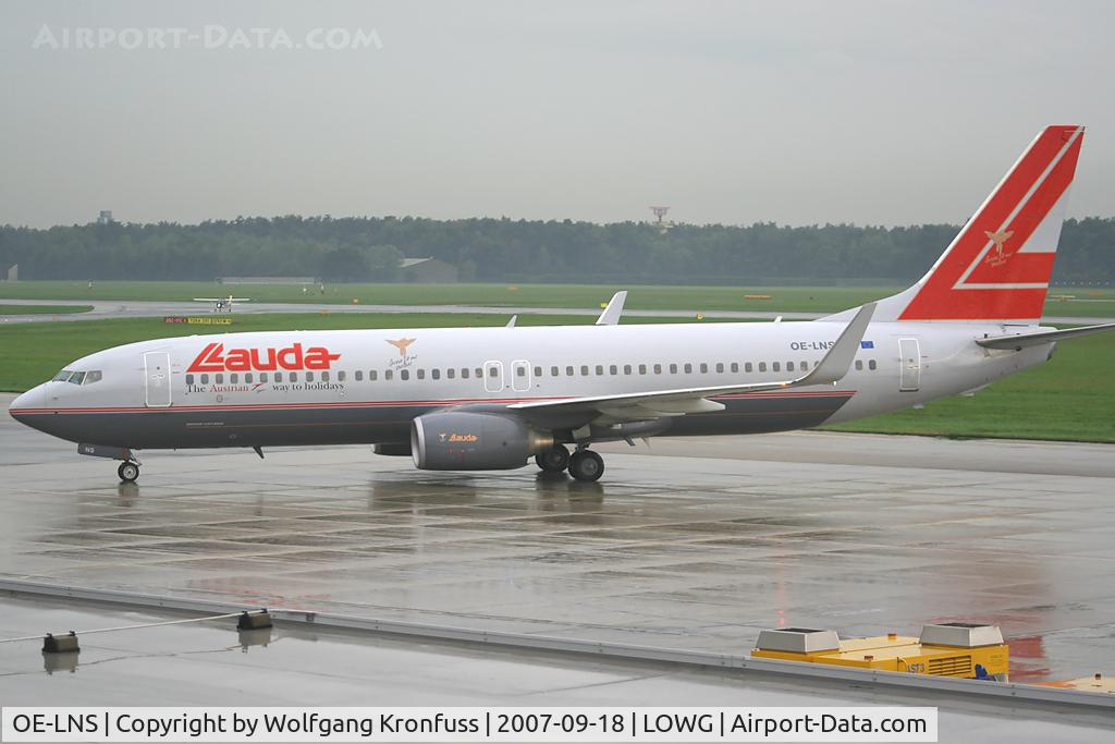 OE-LNS, 2005 Boeing 737-8Z9 C/N 34262, came in from Karpathos via Linz