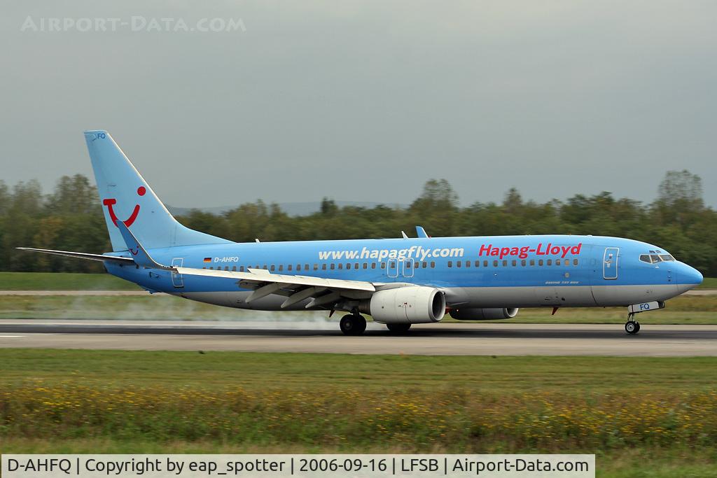 D-AHFQ, 2000 Boeing 737-8K5 C/N 27992, landing on rwy 16