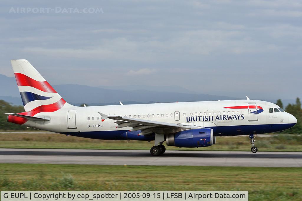 G-EUPL, 2000 Airbus A319-131 C/N 1239, arriving from LHR