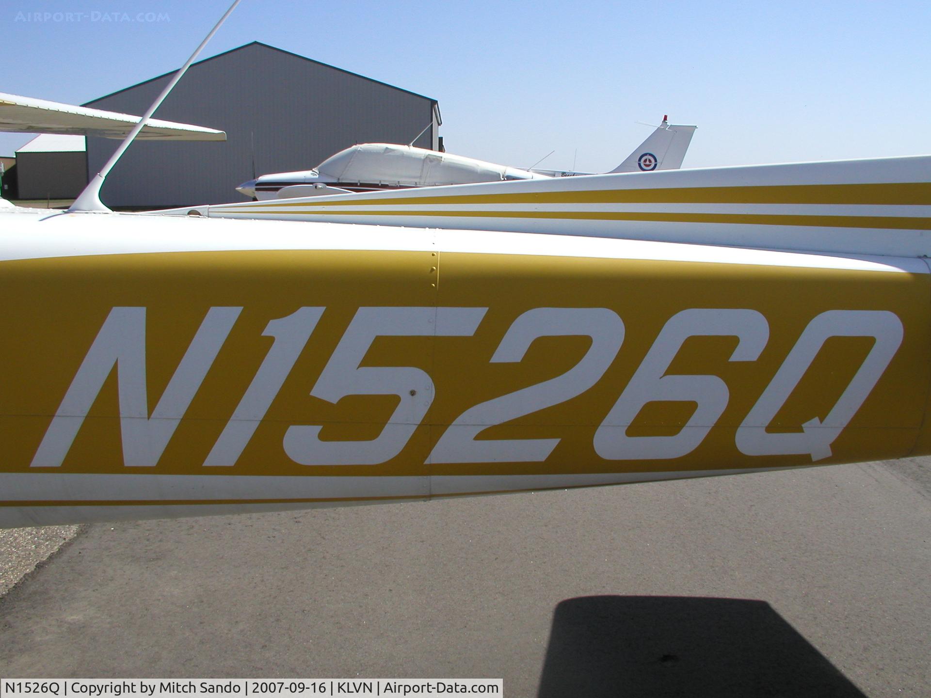 N1526Q, 1971 Cessna 150L C/N 15072826, Parked on the ramp at Airlake.