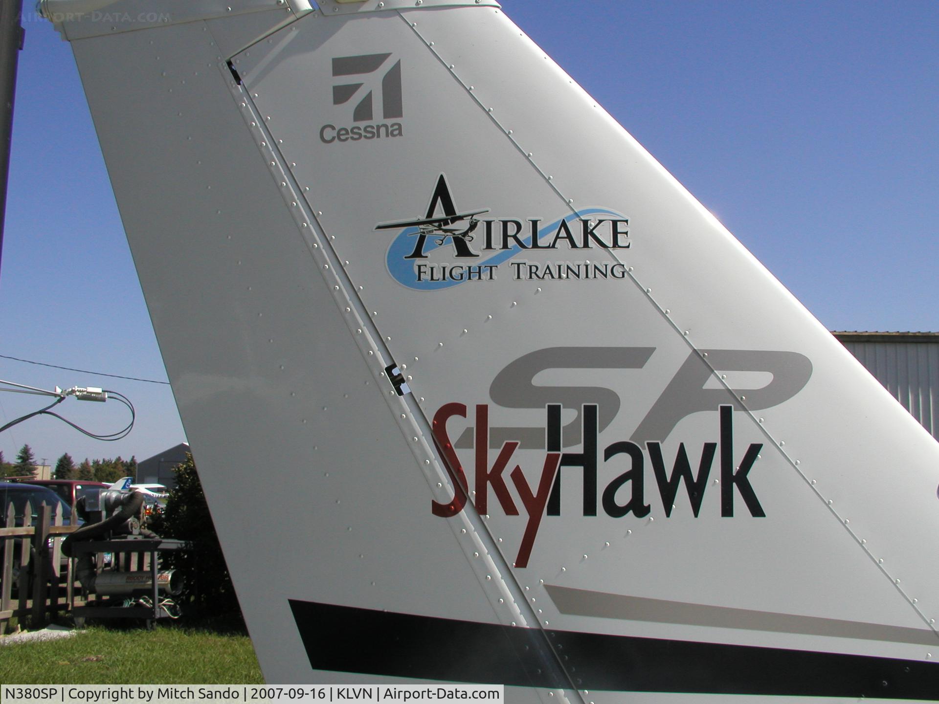 N380SP, 2001 Cessna 172S C/N 172S8774, Parked on the ramp at Airlake.