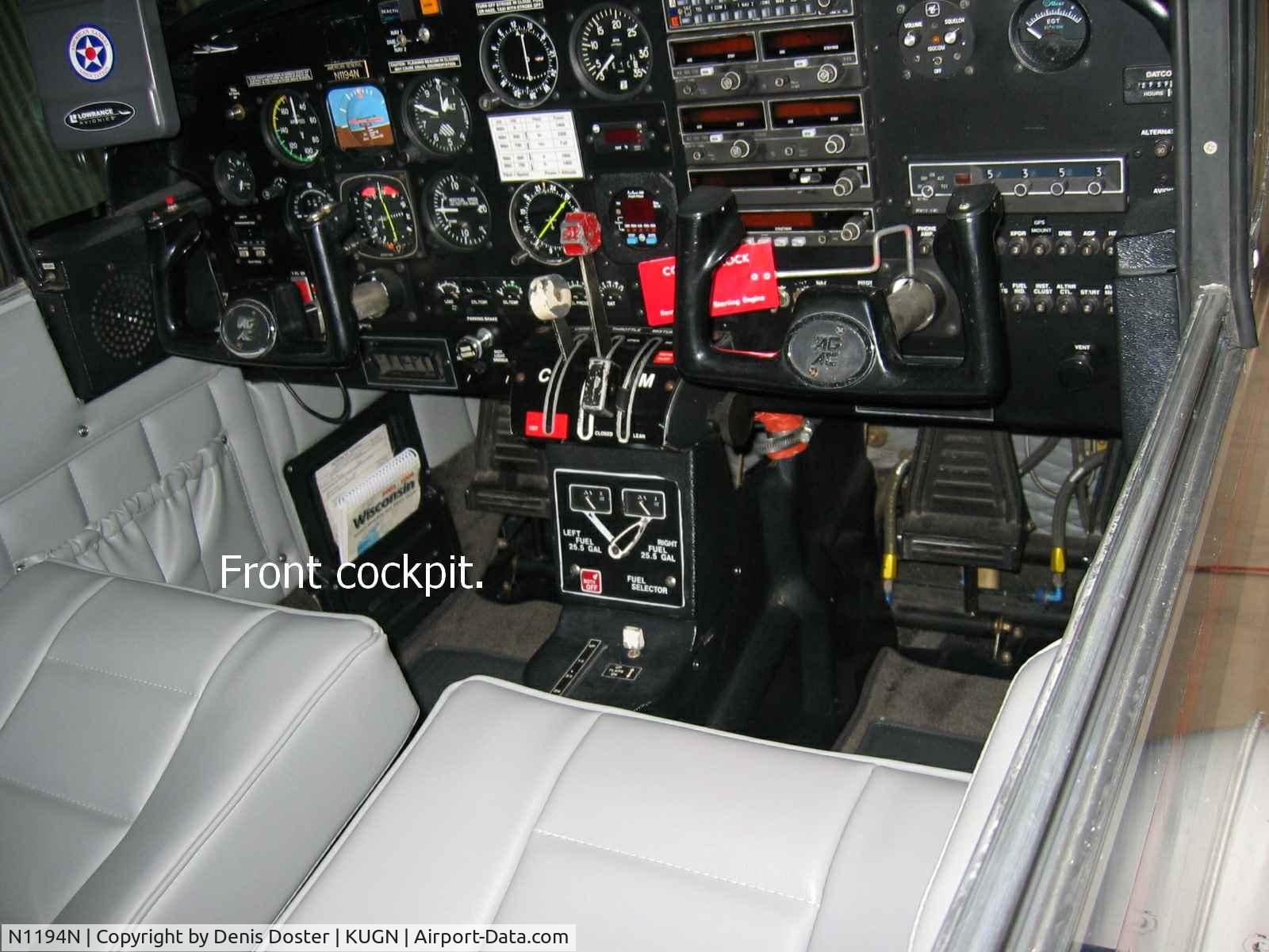 N1194N, 1991 American General AG-5B Tiger C/N 10081, Instrument Panel - Front Seats