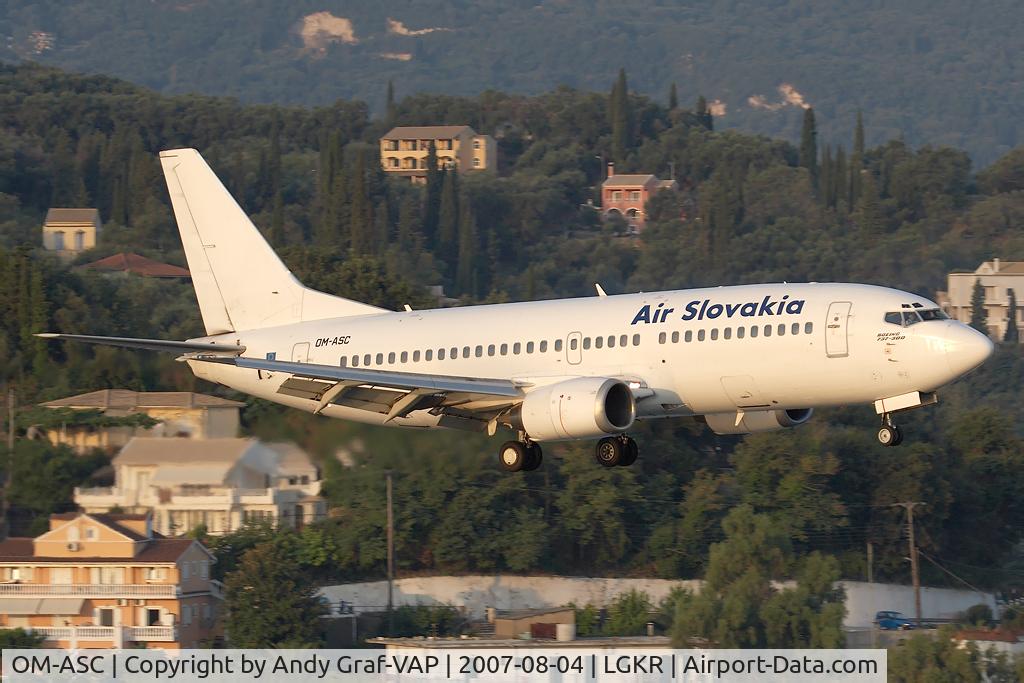 OM-ASC, 1986 Boeing 737-3Z9 C/N 23601/1254, Air Slovakia 737-300