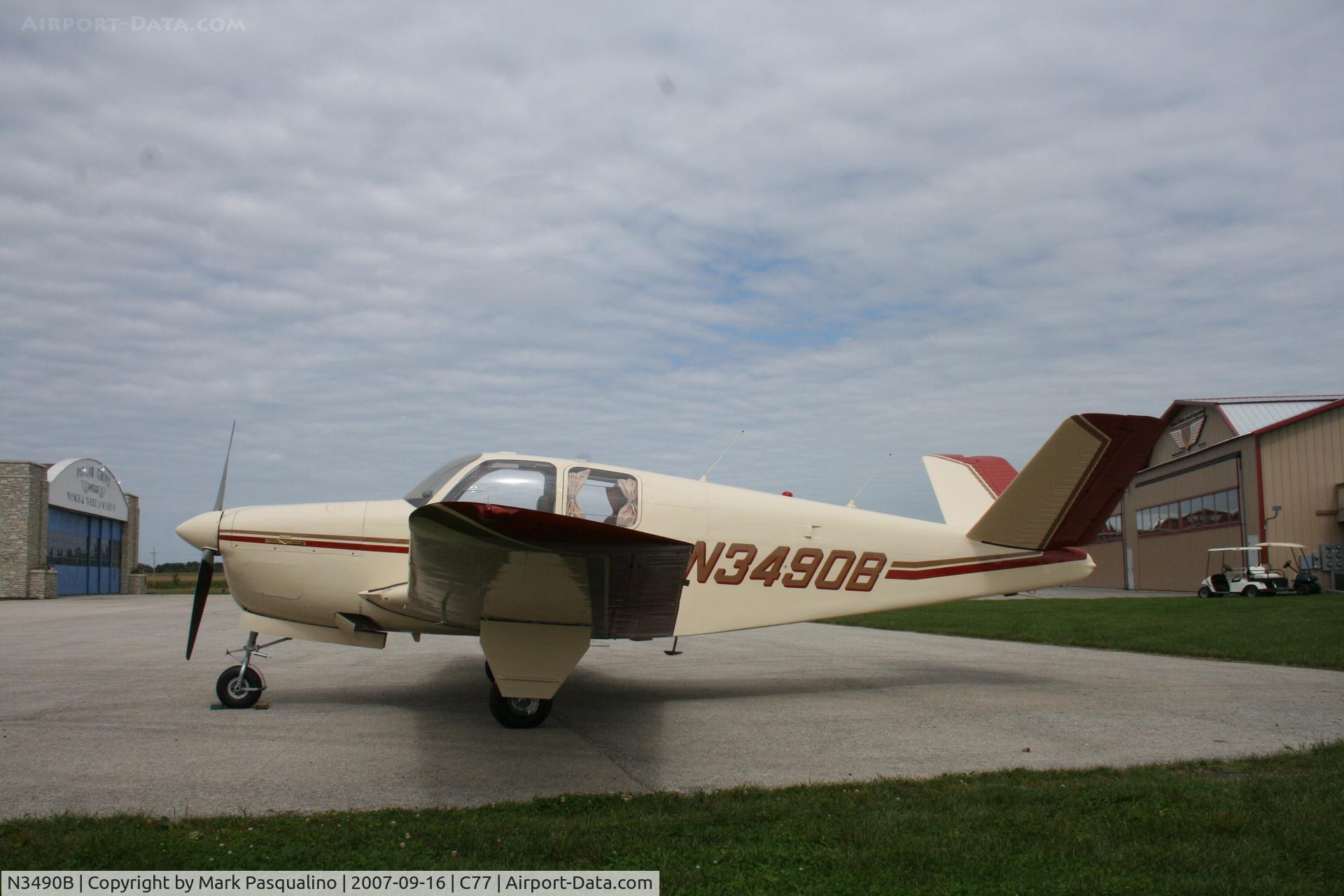 N3490B, 1954 Beech E35 C/N D-3710, Beech E35