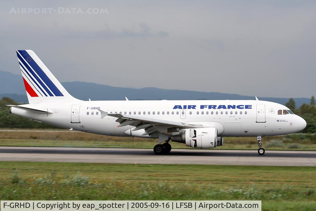 F-GRHD, 1999 Airbus A319-111 C/N 1000, arriving from Paris ORY