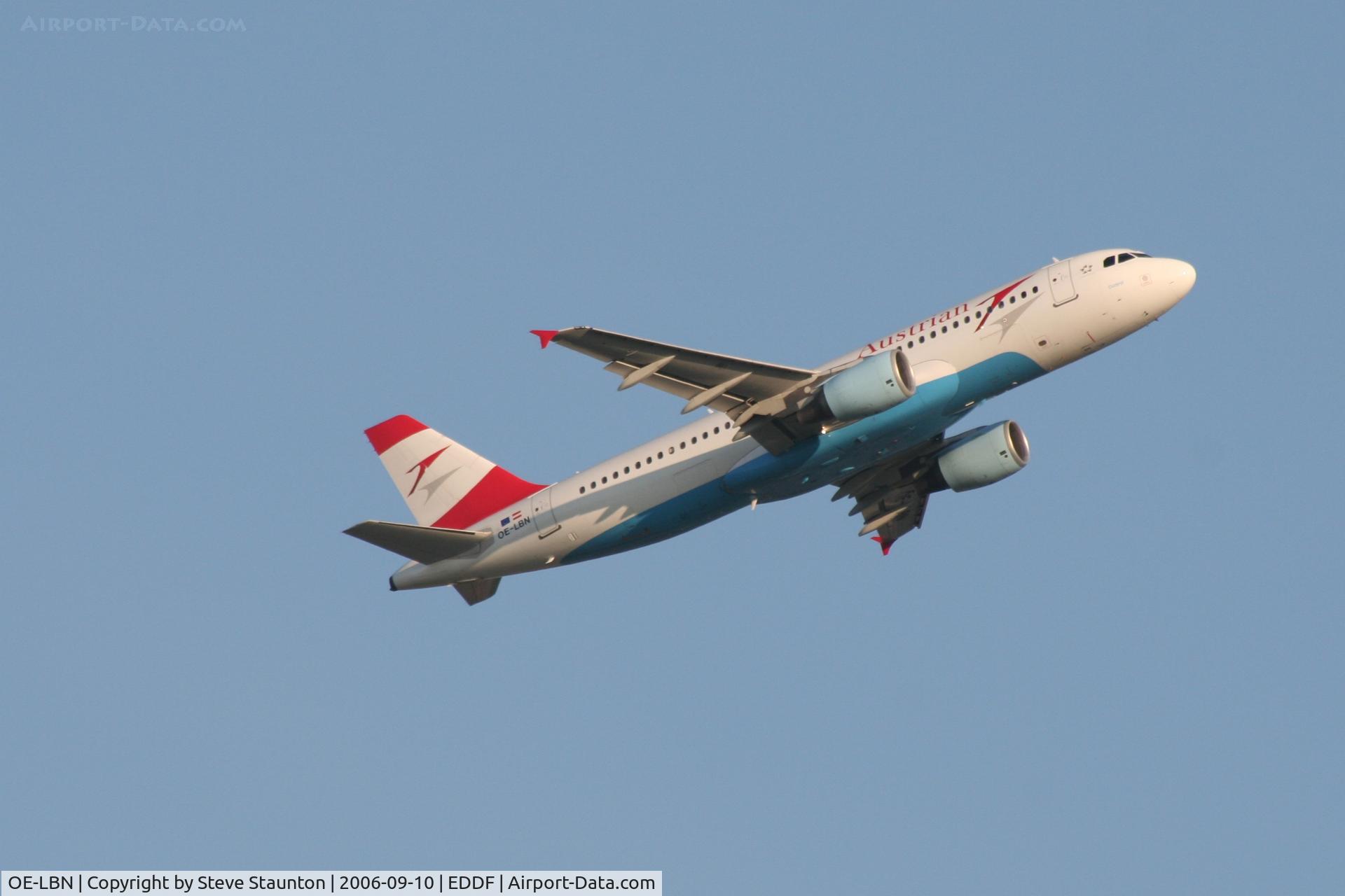 OE-LBN, 1997 Airbus A320-214 C/N 768, Taken at Frankfurt September 2006