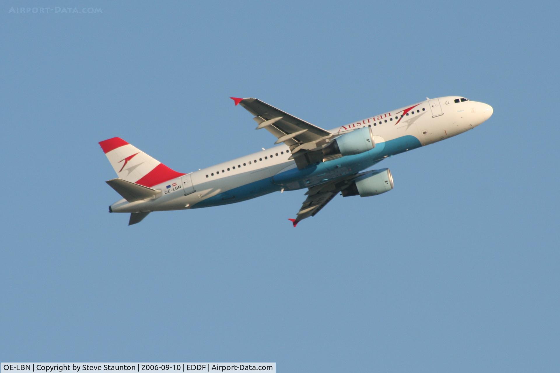 OE-LBN, 1997 Airbus A320-214 C/N 768, Taken at Frankfurt September 2006