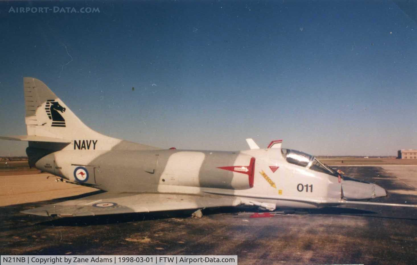 N21NB, 1959 Douglas A-4B Skyhawk (A4D-2) C/N 12257, Ran off the runway at Meacham Field - NTSB report - http://www.ntsb.gov/ntsb/brief.asp?ev_id=20001211X09551&key=1