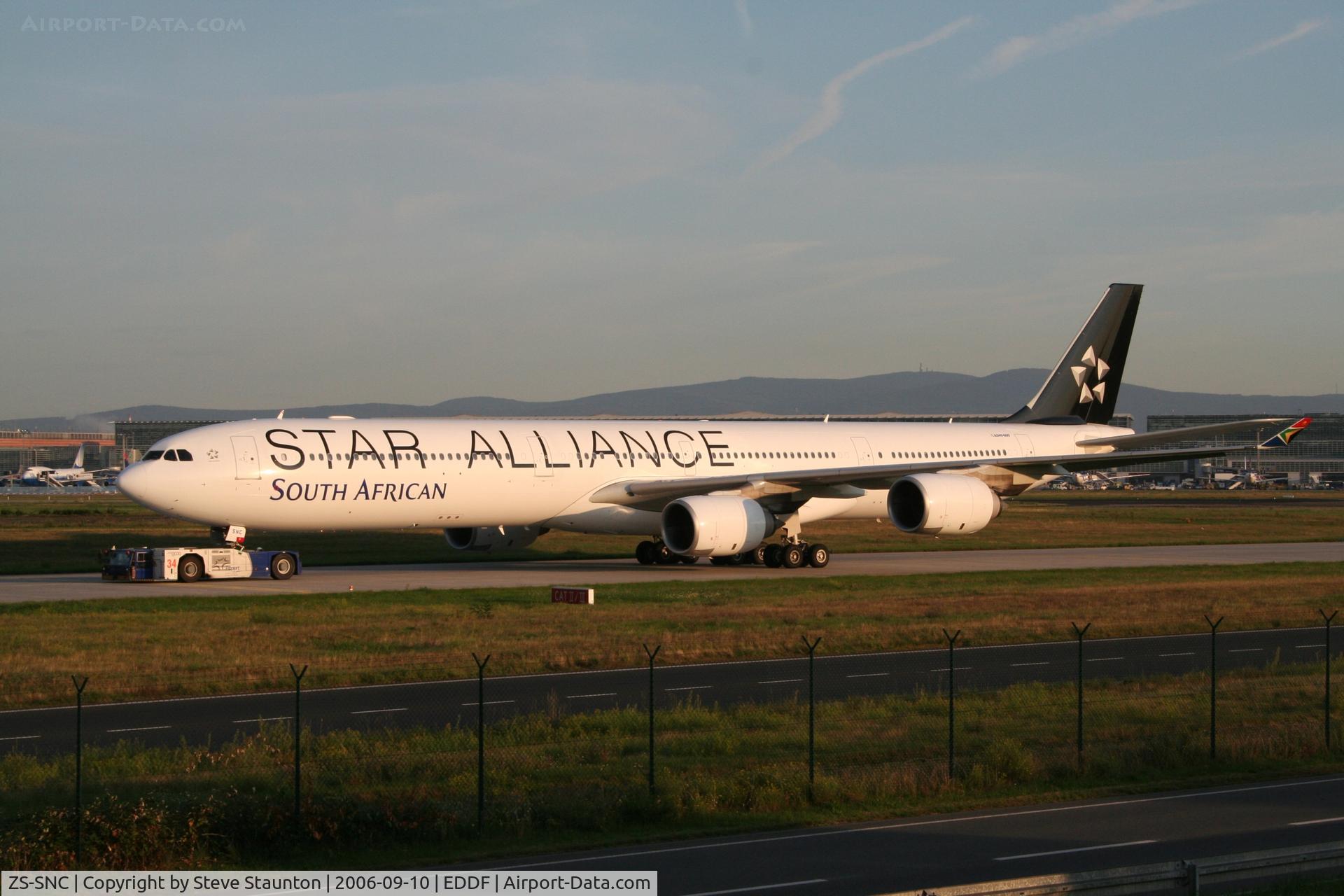 ZS-SNC, 2003 Airbus A340-642 C/N 426, Taken at Frankfurt September 2006