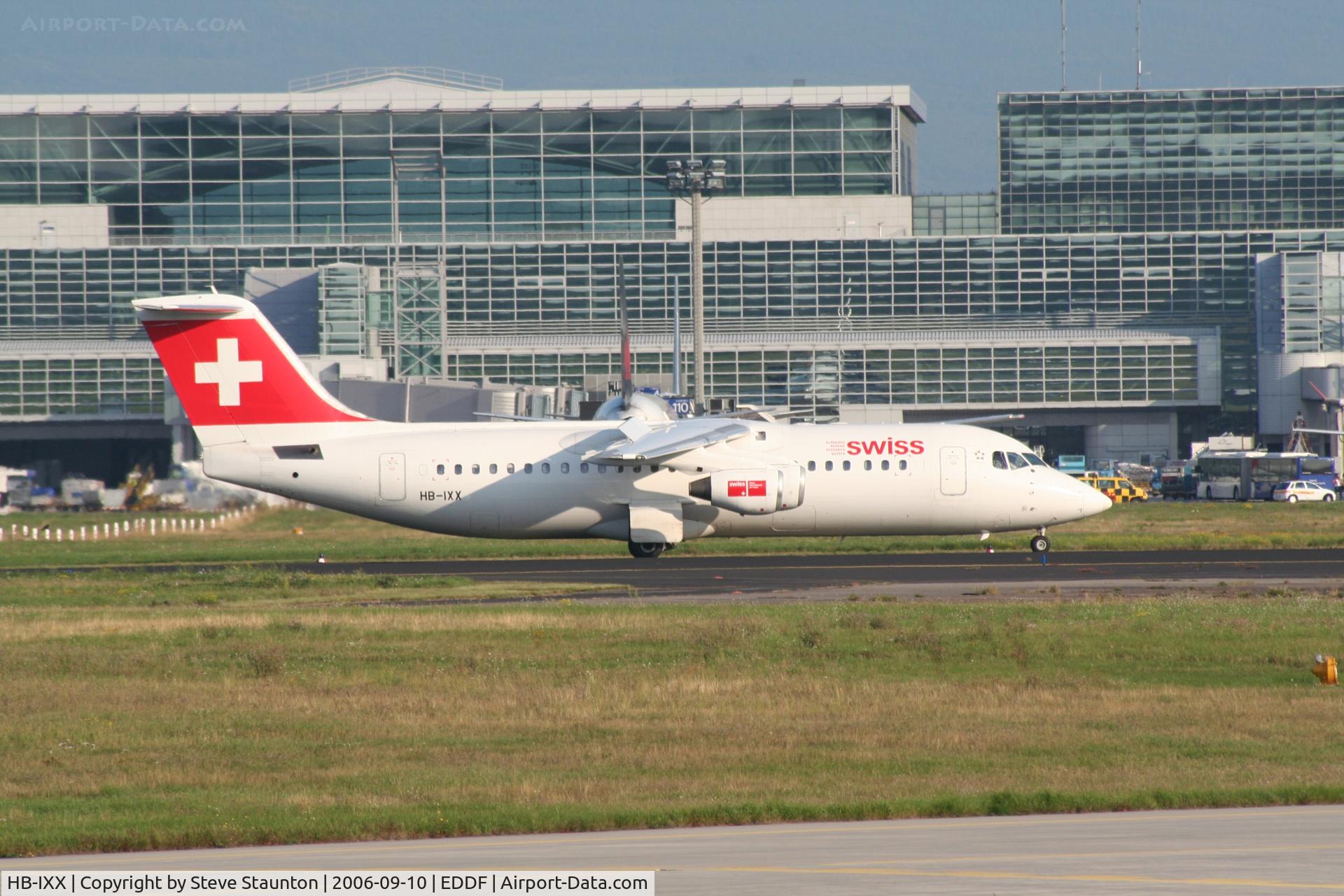 HB-IXX, 1995 British Aerospace Avro 146-RJ100 C/N E3262, Taken at Frankfurt September 2006