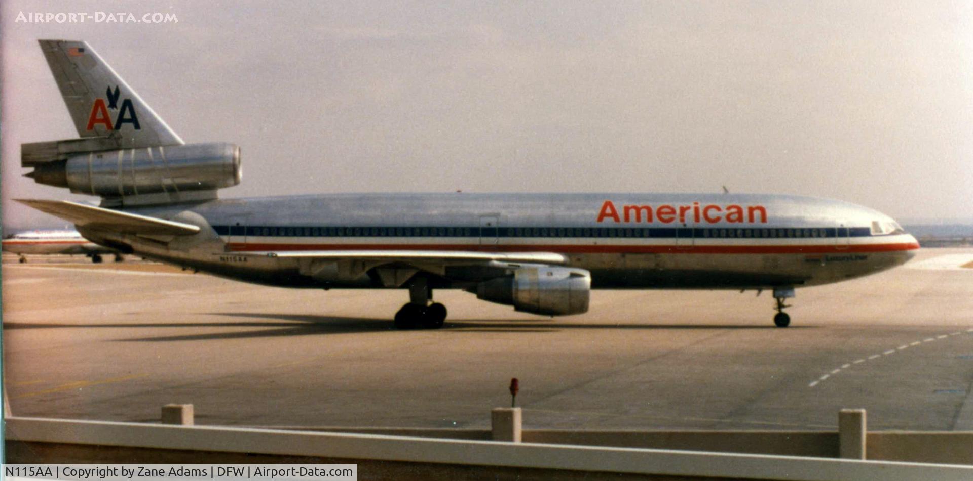 N115AA, 1972 McDonnell Douglas DC-10-10 C/N 46513, In American Airlines paint