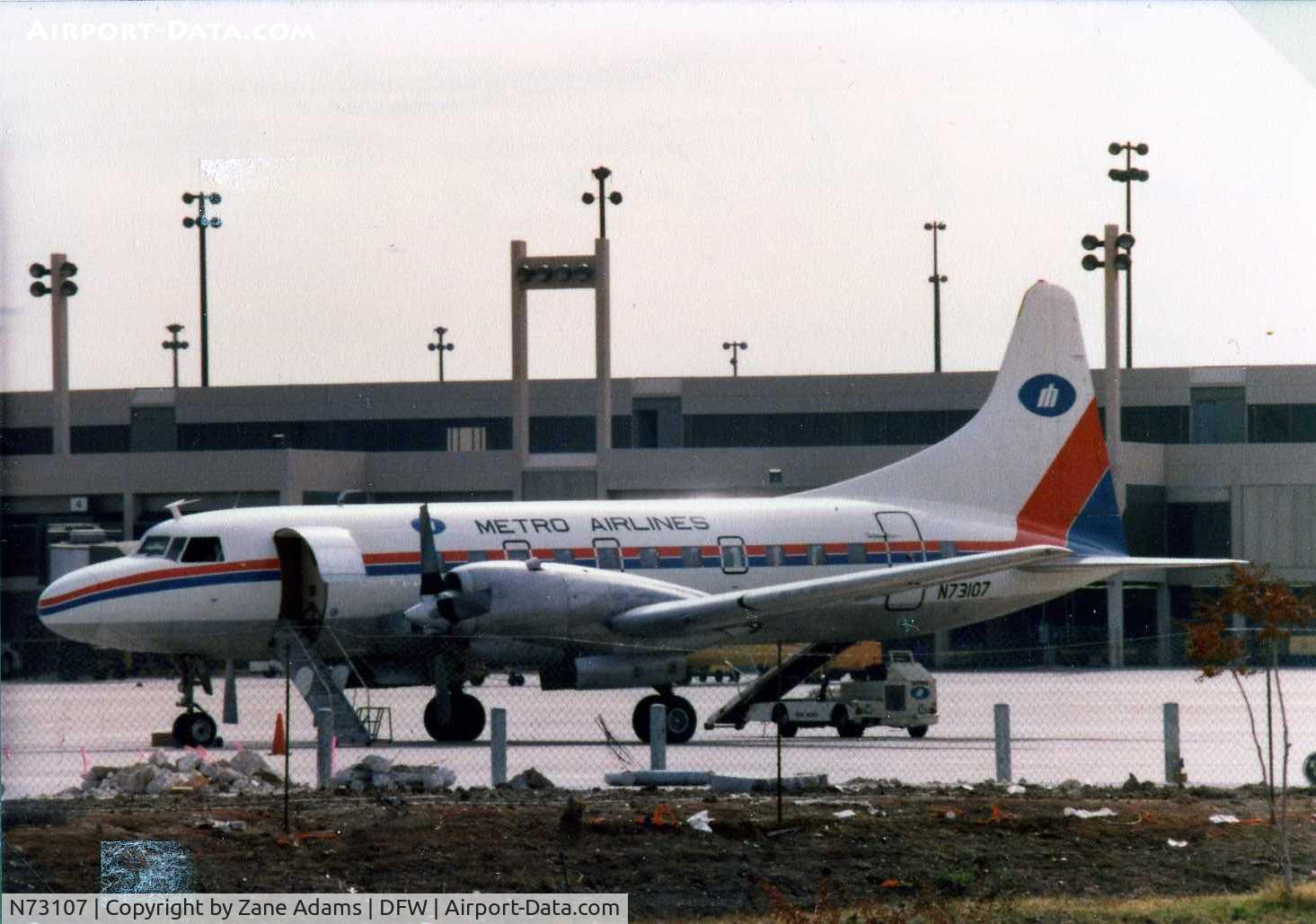 N73107, 1952 Convair 580 C/N 8, Former United, Frontier, Metro, AMerican Eagel, Laredo Air, SMB Stage Lines - This airplane had a rough life. NTSB report - http://www.ntsb.gov/ntsb/brief.asp?ev_id=20001213X30439&key=1 - Aviation Safety report - http://aviation-safety.net/database/record