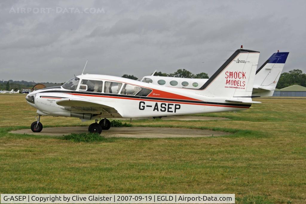 G-ASEP, 1963 Piper PA-23-235 Apache C/N 27-541, Originally owned to, C.S.E. Aviation Ltd in January 1963 and currently with, Air Warren Ltd since April 1990.