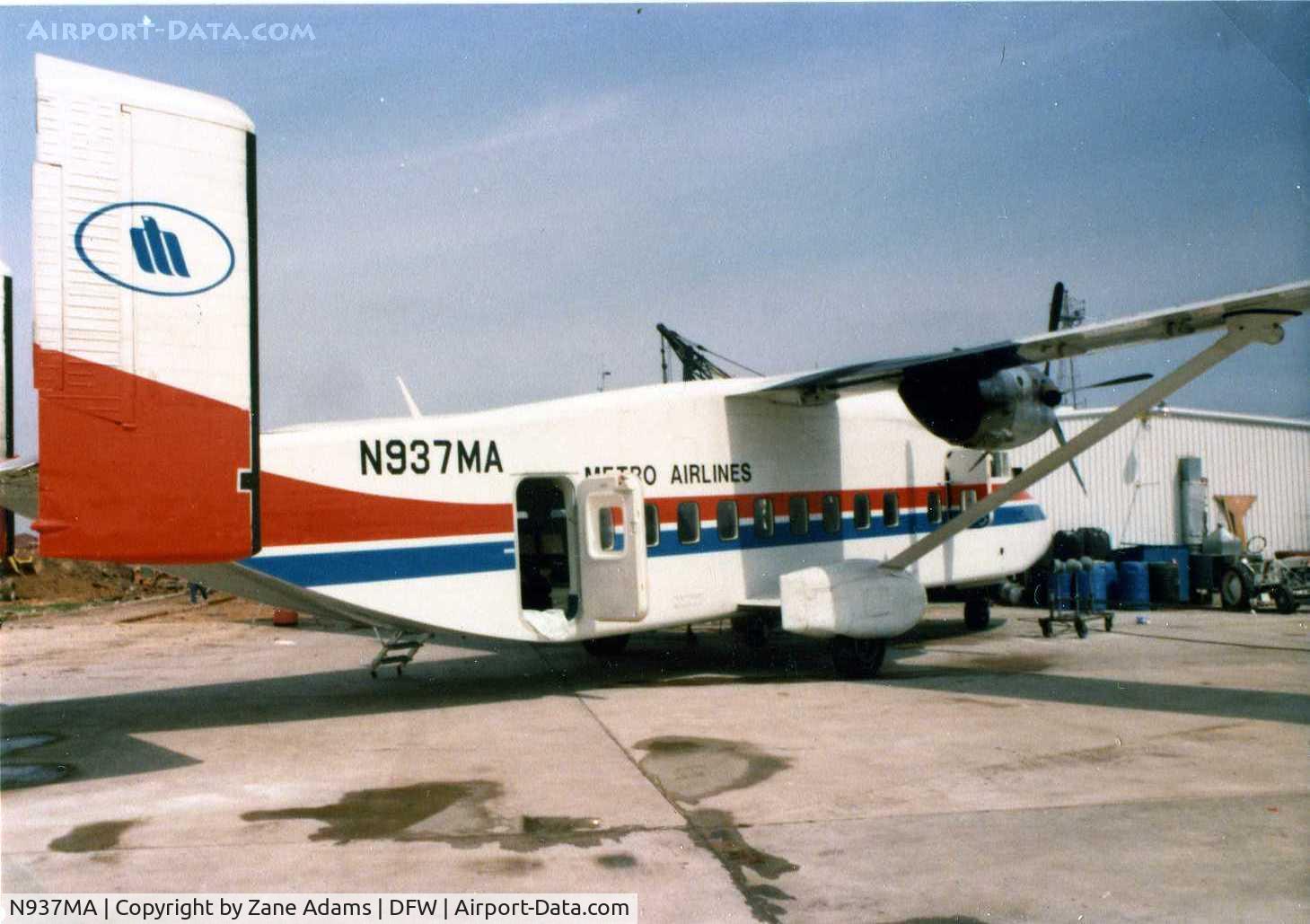N937MA, 1980 Short SD3-30 C/N SH-3040, Metro Airlines