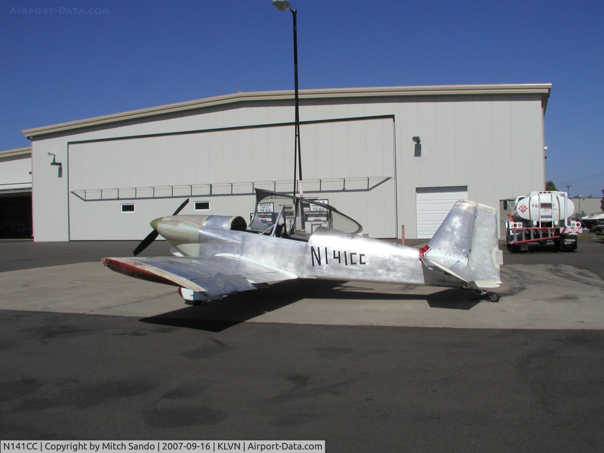 N141CC, 1991 Vans RV-4 C/N 01 (N141CC), Parked at the fuel pumps.