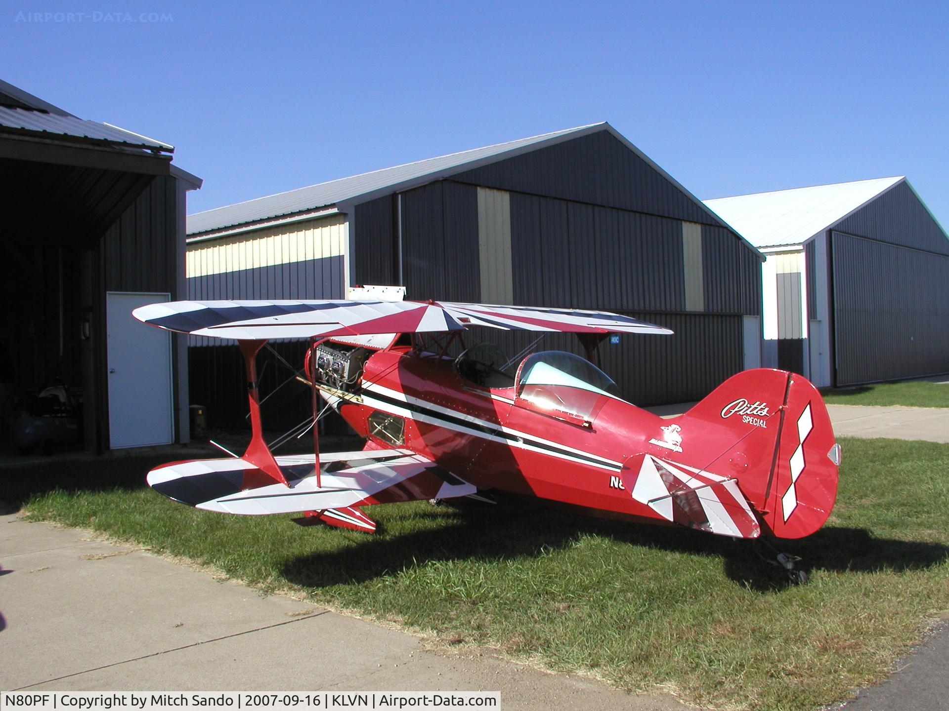 N80PF, 1978 Pitts S-1S Special C/N 1 (N80PF), Pitts parked outside the hangar.