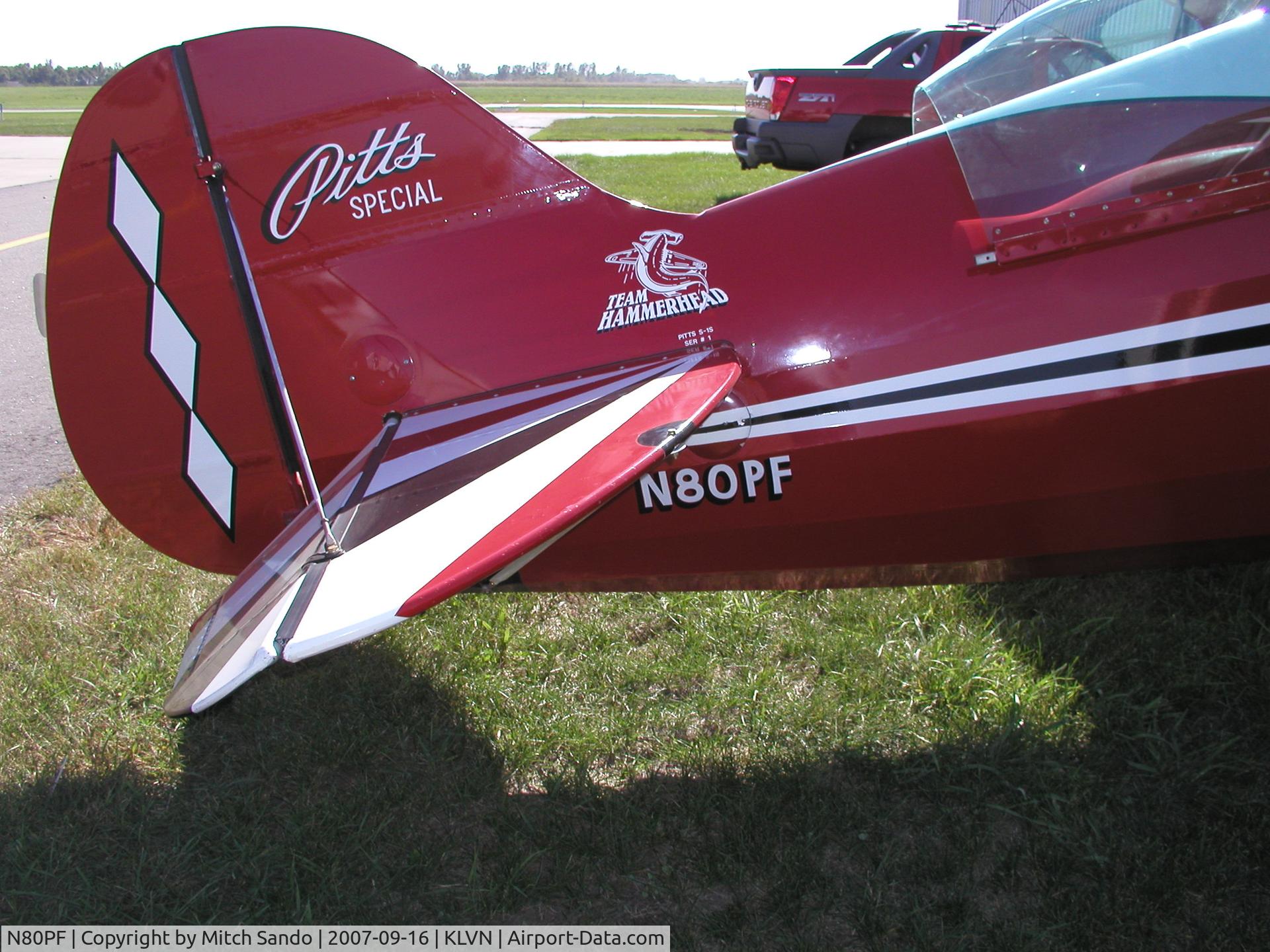 N80PF, 1978 Pitts S-1S Special C/N 1 (N80PF), Pitts parked outside the hangar.